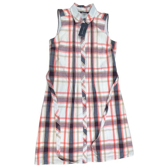 Tommy Hilfiger Dress Plaid Cotton Linen Sleeveless Women’s XS - Picture 5 of 14